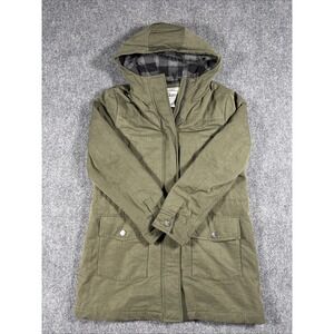 GH Bass Jacket Womens M Regular Utility Parka Flannel‎ Quilt Lined Coat Hooded